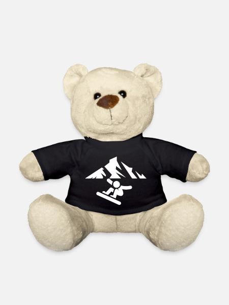 Snowboard Snowboarder - Teddy - Schwarz
