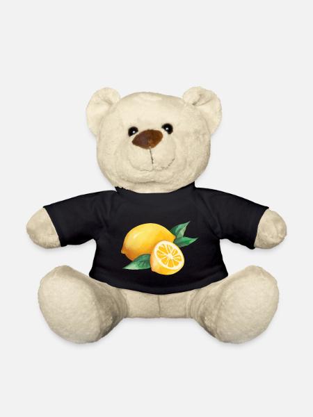 Zitrone Aquarell Italien Limone - Teddy - Schwarz