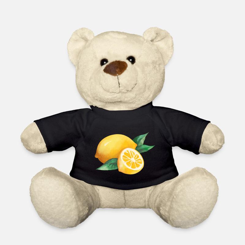 Zitrone Aquarell Italien Limone - Teddy - Schwarz