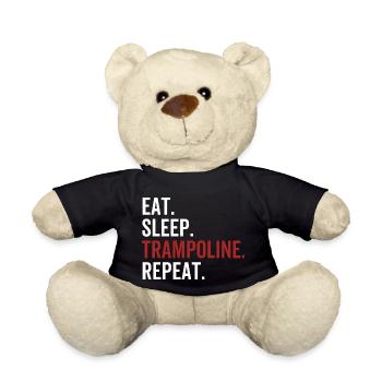 Eat Sleep Trampolin Wiederholung - Teddy - Schwarz - Vorne