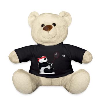 Badminton Panda Drôle Sweet Sport Humour Badminton - Nounours - noir - Devant