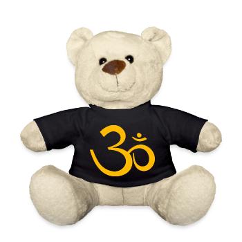Symbole om ohm jaune transparent zen yoga - Nounours - noir - Devant