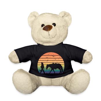 Retro Vintage Horseman Pferd Lover Reiter Geschenk - Teddy - Schwarz - Vorne