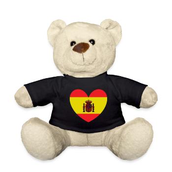 Herzflagge von Spanien - Teddy - Schwarz - Vorne