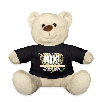 Die Tut Nix! Die Will Nur Häkeln Grün Gelb Herz - Teddy - Schwarz - Vorne