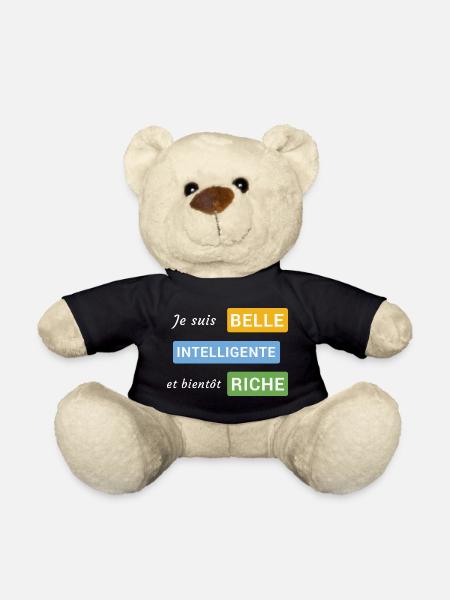 Je suis belle, intelligente et bientôt riche - Nounours - noir