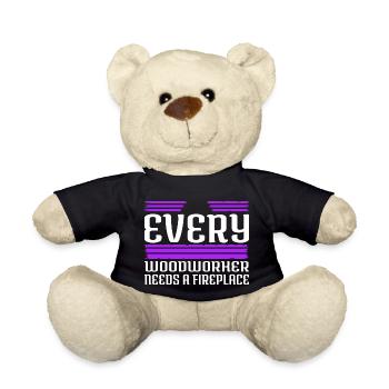 men a carpenters prayer tshirts carpenter jokes - Teddy Bear - black - Front