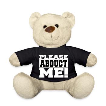 alien pun statement alien lover happy - Teddy Bear - black - Front