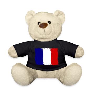 France, French - Teddy Bear - black - Front