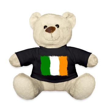 Irland ,Fahne Flagge Geschenk - Teddy - Schwarz - Vorne