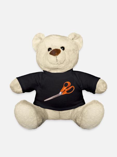 Ciseaux orange - Nounours - noir