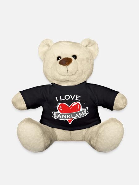 Anklam - Ich liebe Stadtnamen in Tattoo Stil - Teddy - Schwarz