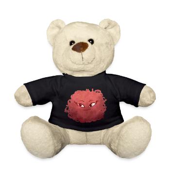 Petit Monstre pelote n°7 – rouge - Nounours - noir - Devant