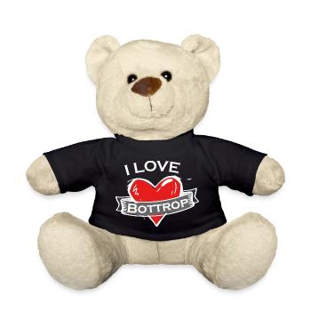 Bottrop - Ich liebe Stadtnamen in Tattoo Stil - Teddy - Schwarz - Vorne