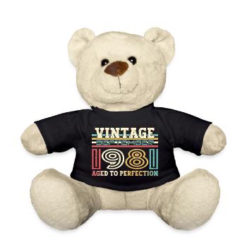 Septembre Né 1981 41ème anniversaire Cadeau - Nounours - noir - Devant