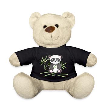 Mignon Panda Bébé Asie Chine Japon Panda Ours Ours - Nounours - noir - Devant