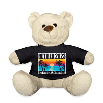 Ruhestand 2023 Ruhestand Geschenk für Männer & Frauen Lustig - Teddy - Schwarz - Vorne