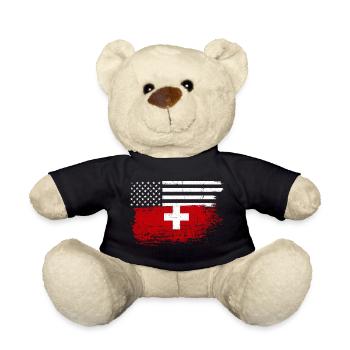 US Stars Swiss Cross Fusion - Teddy Bear - black - Front