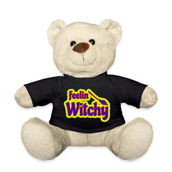 Feeling Witchy lustiger Hexen Spruch für Frauen - Teddy - Schwarz - Vorne