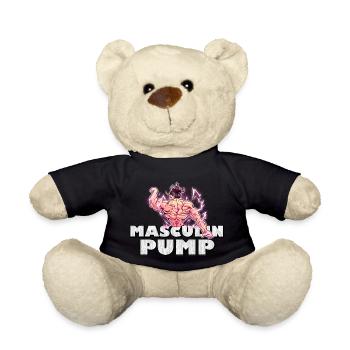 Masculin Pump | Anime Gym Motiv für fans - Teddy - Schwarz - Vorne