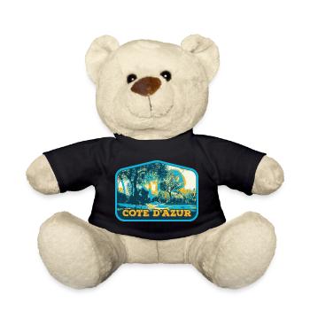Illustrierte Ansicht der Côte d'Azur, Frankreich - Teddy - Schwarz - Vorne