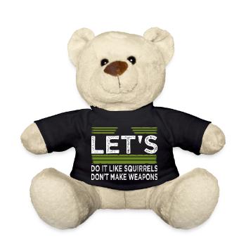 citation amusante blagues vertes déclaration de symbole de paix - Nounours - noir - Devant
