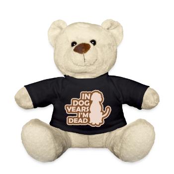 in dog years Dead - Teddy Bear - black - Front