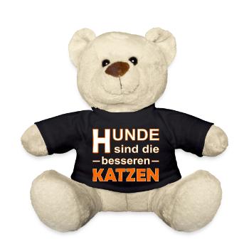 Hunde sind die besseren Katzen / Hundeliebhaber - Teddy - Schwarz - Vorne