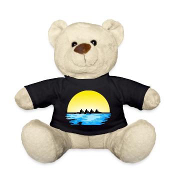Rudern, Männer Ruderteam, Wasser und Sonne - Teddy - Schwarz - Vorne