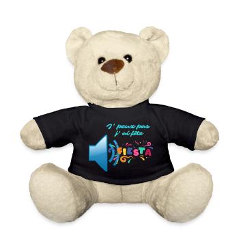 J' peux pas j'ai fete - Nounours - noir - Devant