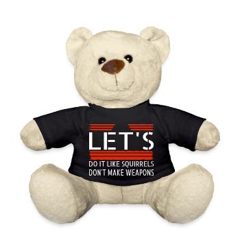 Peace for Paris Heart Peace Movement Present - Teddy Bear - black - Front