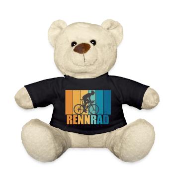 Rennrad Vintage Retro Radsport Fahrrad Geschenk - Teddy - Schwarz - Vorne
