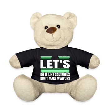 anniversaire colombe verte de la paix symbole de paix bday - Nounours - noir - Devant