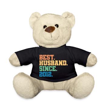 Meilleur mari depuis 2012, cadeau d’anniversaire de 11 ans - Nounours - noir - Devant