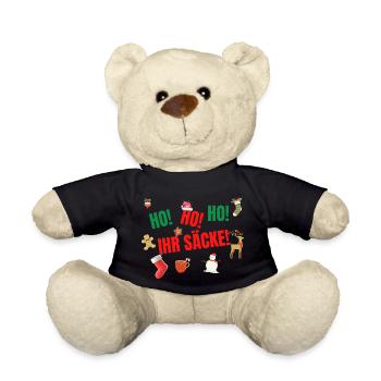 Ho Ho Ho Ihr Säcke - Teddy - Schwarz - Vorne