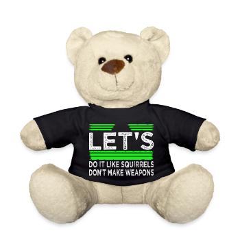 Présent amour paix signe contre-culture fun vert - Nounours - noir - Devant