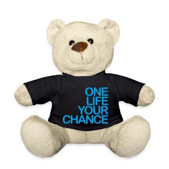 One LIFE your CHANCE 03 light blue - Teddy Bear - black - Front