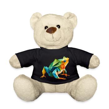 Origami Geometrie Frosch bunt modern arty - Teddy - Schwarz - Vorne