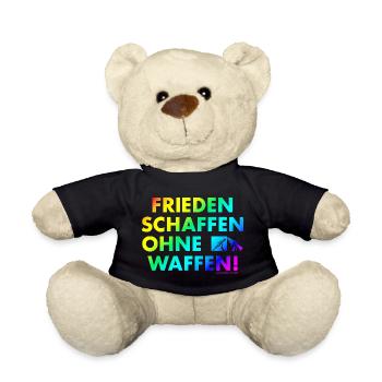 Frieden schaffen ohne Waffen! - Teddy - Schwarz - Vorne