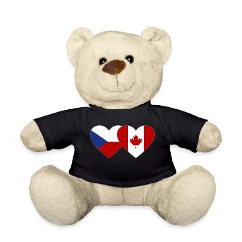 Checia Canada Heart Flag - Teddy Bear - black - Front