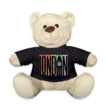 London Skyline Bold Blocks - Teddy - Schwarz - Vorne