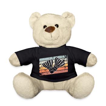 Badminton Retro Vintage - Teddy Bear - black - Front