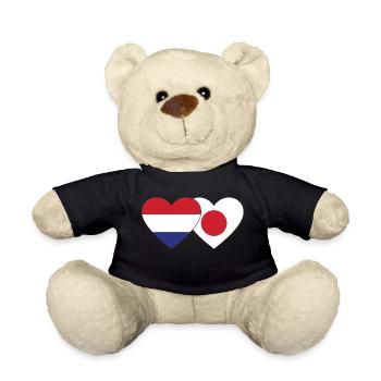 Cœur de drapeau du Japon de Hollande - Nounours - noir - Devant