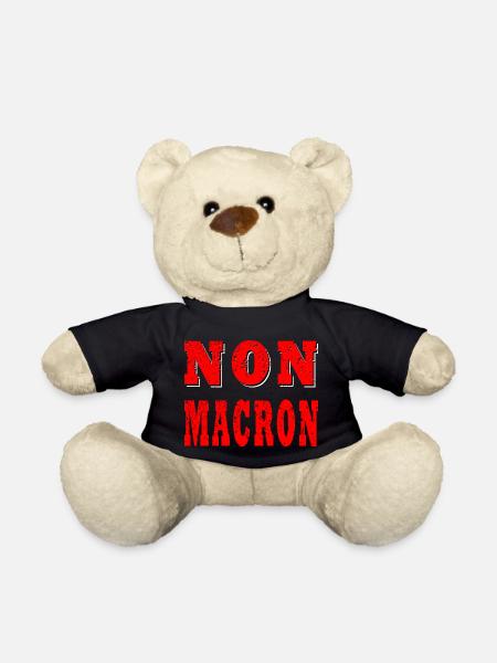 Non Macron - Nounours - noir