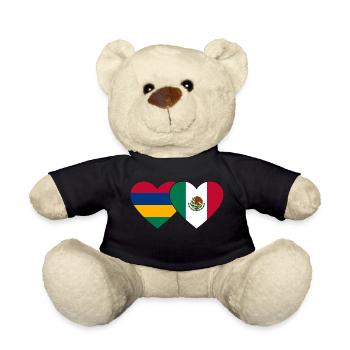 Maurice Mexique Flag Coeur - Nounours - noir - Devant