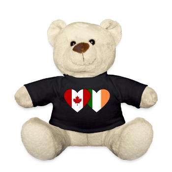 Cœur de drapeau Canada-Irlande - Nounours - noir - Devant