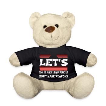 Global Peace Bird Quote 1960s Counterculture Happy - Teddy Bear - black - Front