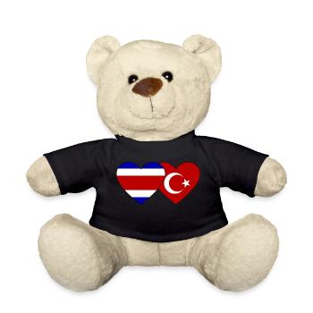 Coeur de drapeau de dinde du Costa Rica - Nounours - noir - Devant