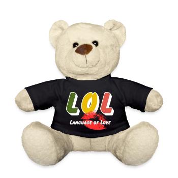 LOL - Language of Love - Teddy Bear - black - Front