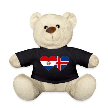 Paraguay Island Heart Flag - Teddy Bear - black - Front